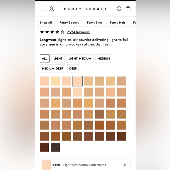 Fenty Beauty Pro Filt'r Soft Matte Powder Foundation - Black - Picture 4 of 4